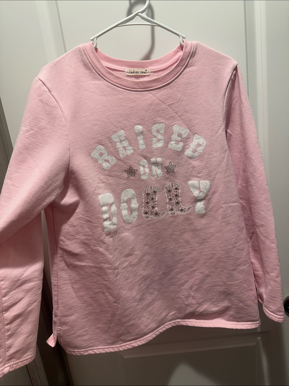 indigo soul Pink "Raised on Dolly" Graphic Sweatshirt